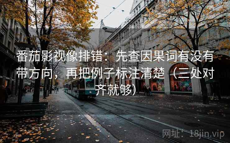 番茄影视像排错：先查因果词有没有带方向，再把例子标注清楚（三处对齐就够）